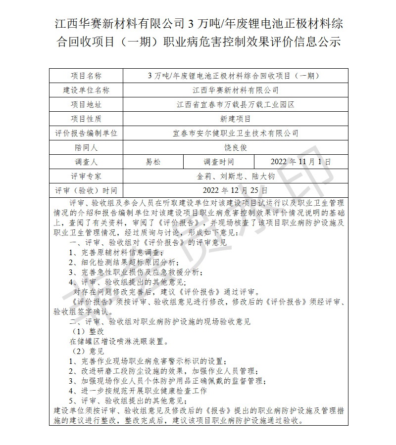 江西華賽新材料有限公司3萬噸年廢鋰電池正極材料綜合回收項(xiàng)目（一期）職業(yè)病危害控制效果評(píng)價(jià)信息公示.jpg